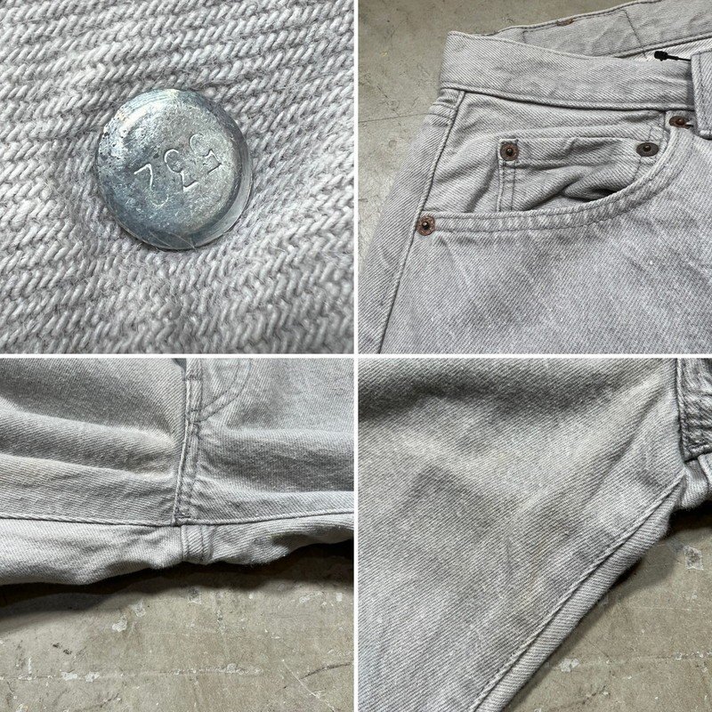 Levi's リーバイス 【men2792H】 80's 501-0657 先染めグレーデニム グッドコンディション 内股シングル 実寸W34インチ USA製 AG_画像3