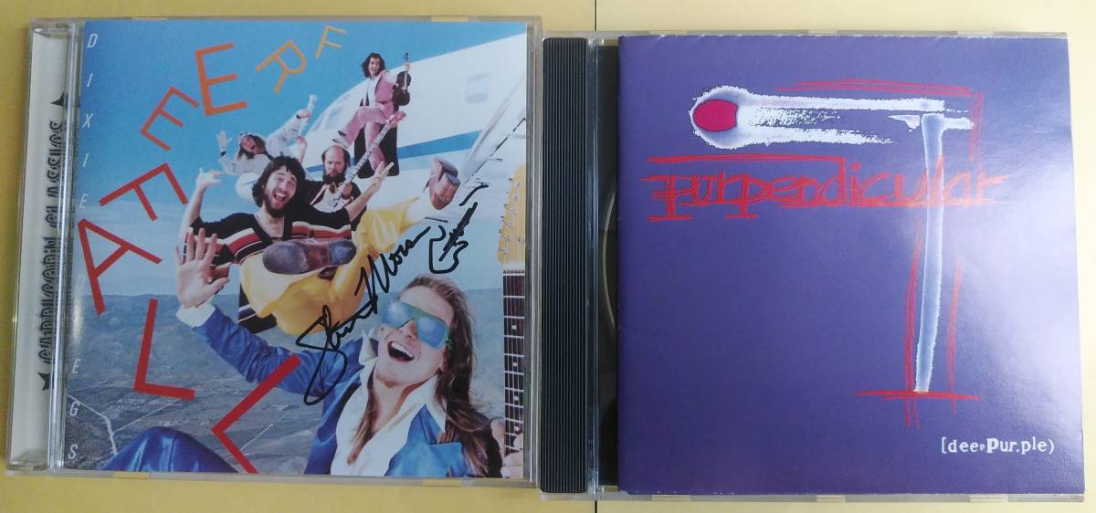 【直筆サイン入り ?】Steve Morse スティーヴ・モーズ 関連CD 2枚セット「Freefall：Dixie Dregs」 「Perpendicular：Deep Purple」_画像1