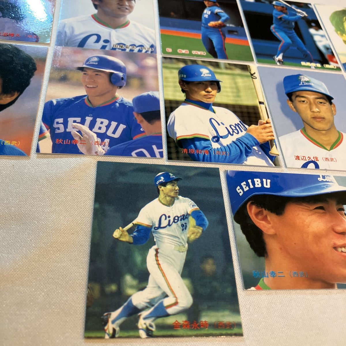 カルビー プロ野球カード1985年♯44・75・146・156・1986年♯6・21・104・106・122・161・179・196松沼田尾郭泰源東尾秋山清原渡辺金森西武_画像4