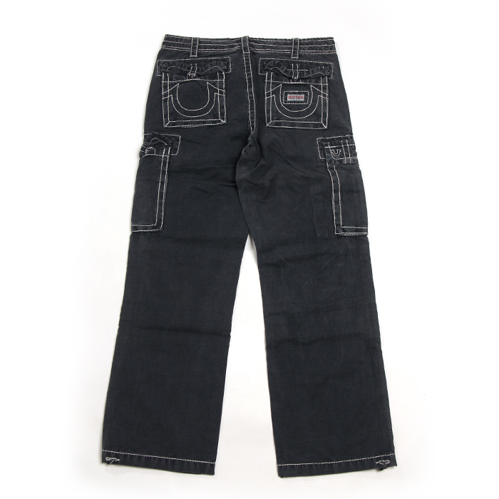 新品】True Religion カーゴパンツ 32インチ 黒 メンズ トゥルー 新品】True Religion カーゴパンツ 32インチ 黒 メンズ トゥルー