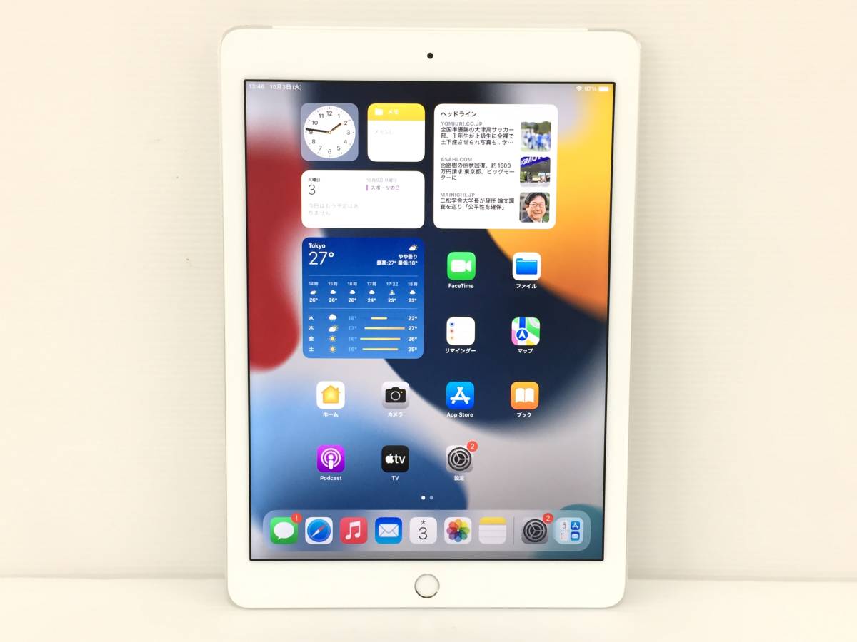 新発売】 128GB Wi-Fi＋Cellularモデル 2 Air iPad 〇au A1567(MGWM2J