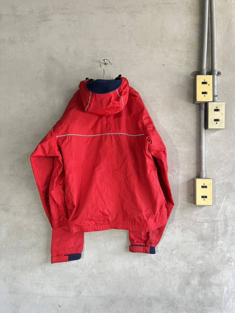 90s 90年代 92年 秋冬 パタゴニア patagonia インショアフォールウェザー ジャケット ナイロン パーカ フード タグ USA 古着 香港製 赤_画像2