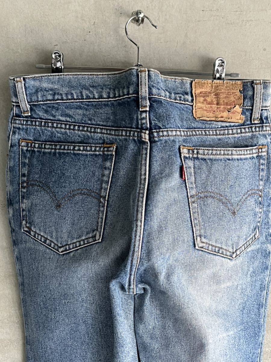 80s 80年代 88年 リーバイス levis 505 0217 ヒゲ デニム パンツ ジーンズ 古着 w32 ウエスト ビンテージ ジーンズ アメリカ ボタン裏359_画像4