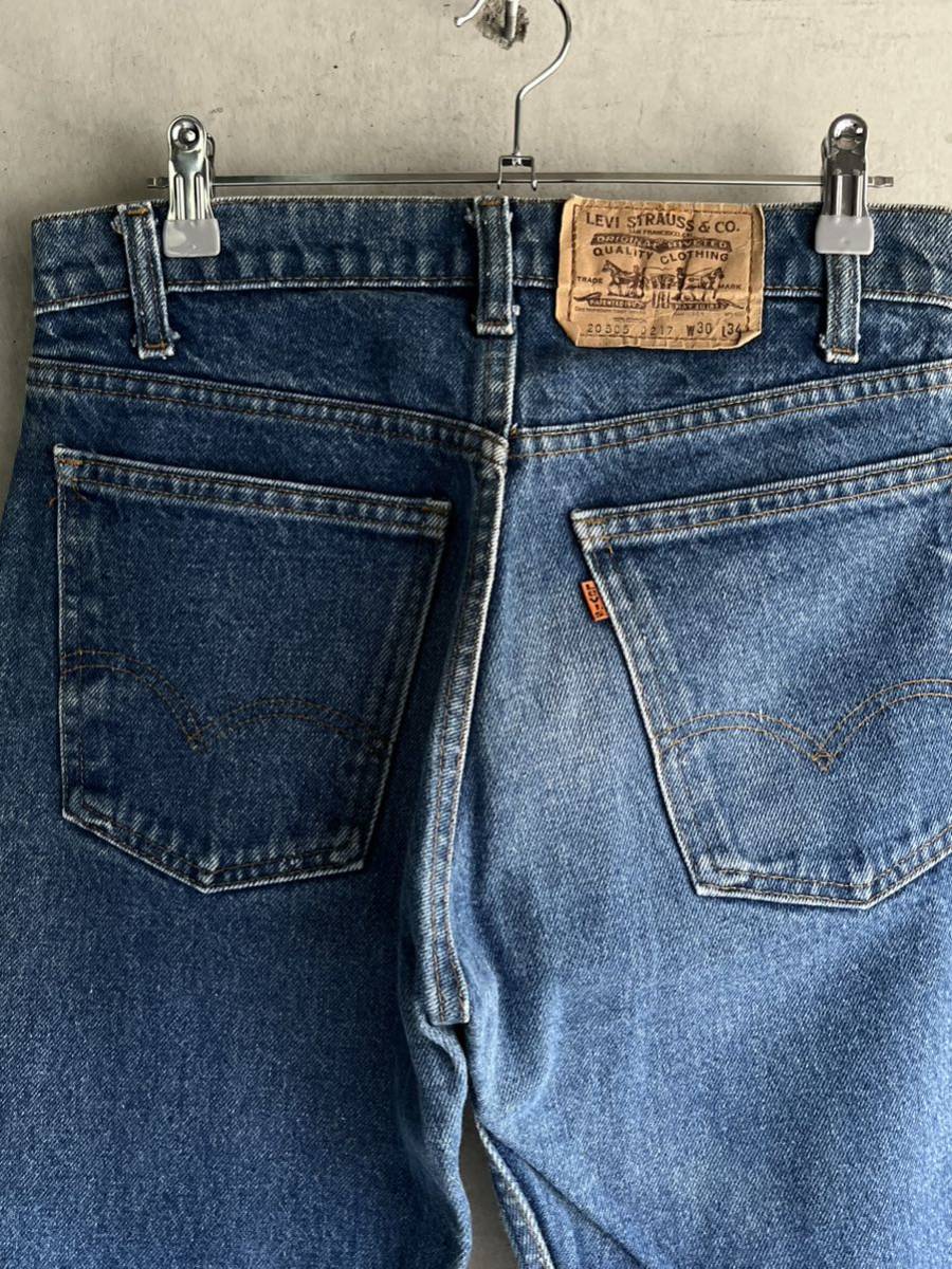 80s 80年代 82年 リーバイス levis 20505 0217 505 オレンジタブ デニム パンツ ジーンズ USA 古着 w30 ビンテージ ジーンズ ボタン裏 515_画像5