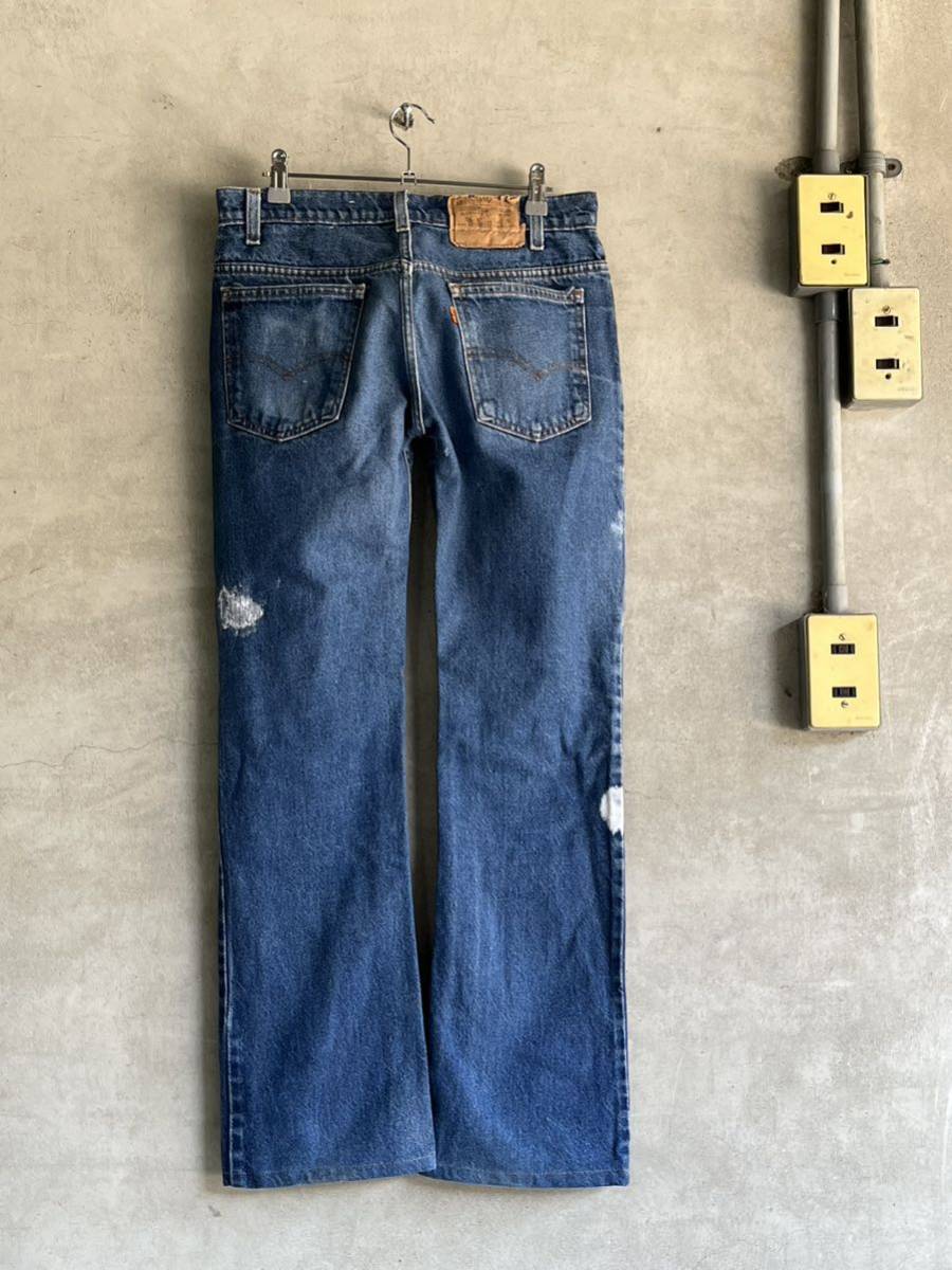 80s 80年代 ビンテージ レア リーバイス テスト サンプル levis 20517 0217 517 デニム ジーンズ USA 古着 オレンジタブ ボタン裏575 w31_画像2