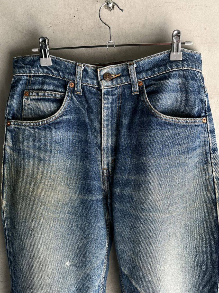 90s 90年代 98年 ビンテージ リーバイス 610 levis デニム パンツ スリム テーパード 606 605 後継 古着 オレンジタブ ボタン裏359_画像7