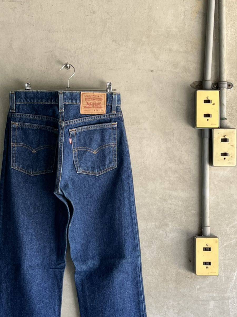 90s 90年代 93年 ビンテージ リーバイス levis 510 デニム パンツ スリム テーパード 濃紺 USA 古着 w29 ボタン裏525 米国製 アメリカ レア