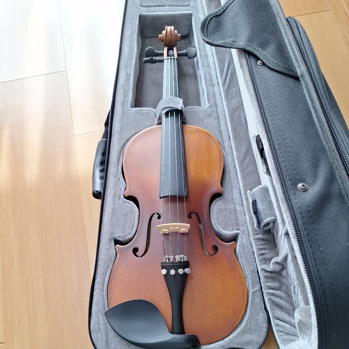 バイオリン　セミハードケース付き　全長約58cm_画像1