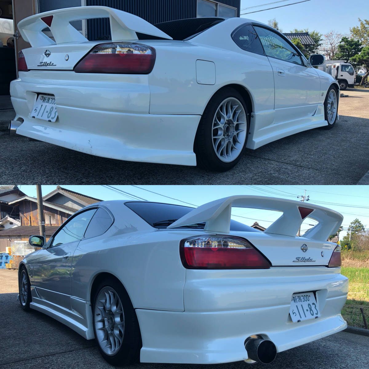 H11 year S15 Silvia turbo 5 speed pearl white Works 9 full aero reface intercooler light Tune prompt decision privilege have Niigata prefecture Nagaoka city from!