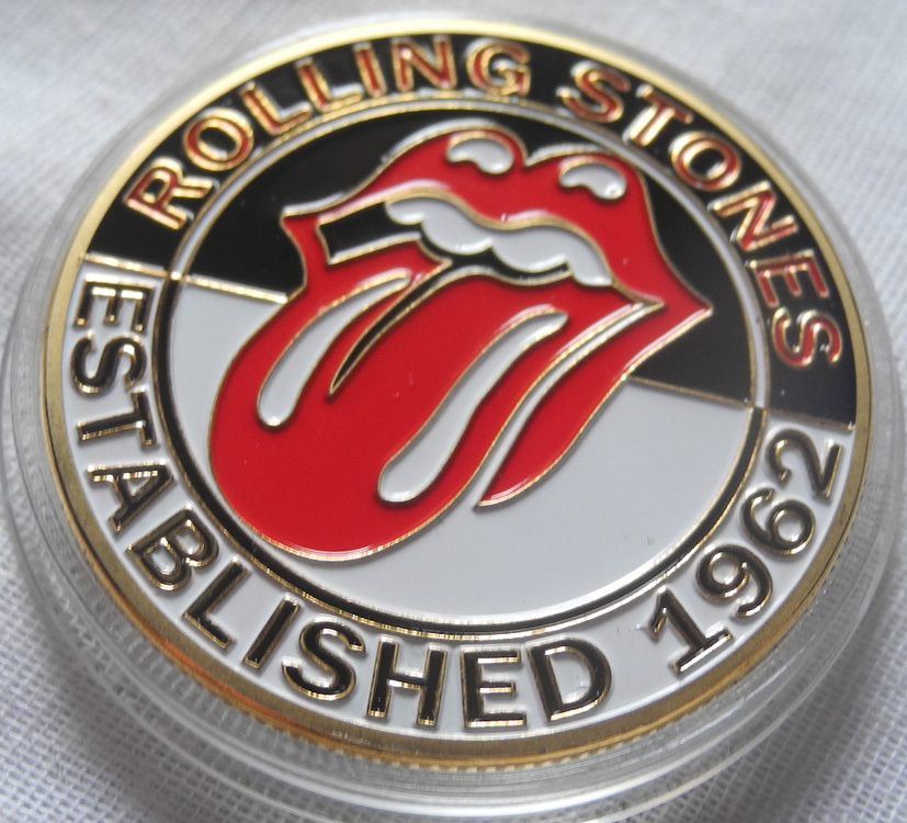  原文:ローリングストーンズ ROLLING STONES コレクションコイン 記念メダル 24KP 白 1oz 1オンス 金貨 24金P ボールマーカー ロック イギリス