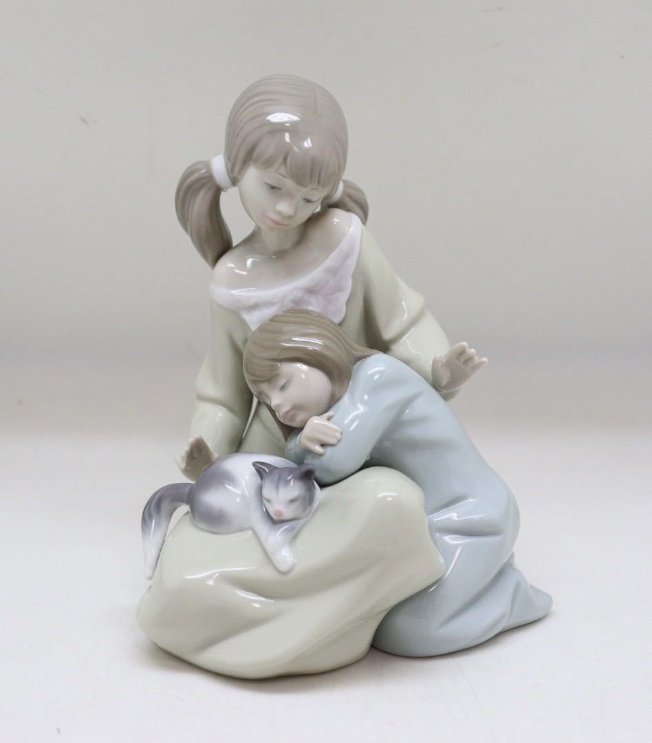 リヤドロ LLADRO リトルシスター　NO.1534 フィギュリン　陶器人形　置物　少女　猫　姉妹