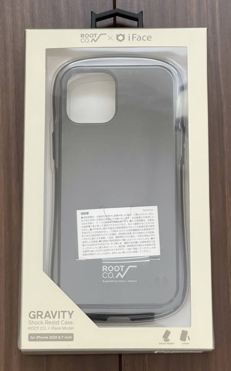 ★【美品】ROOT CO.×iFace Model Shock Resist Case for iPhone 12 Pro MAX ネイビー iFace First Class コラボ ストラップホール付_画像1