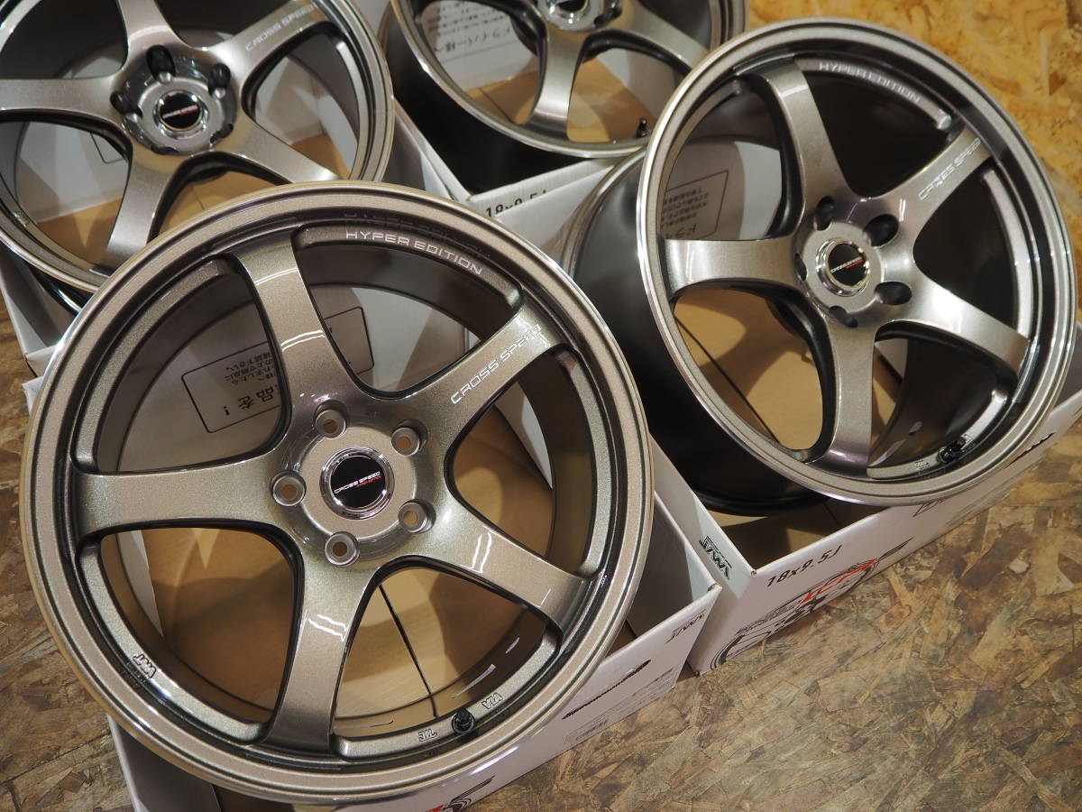 ★軽量★18inch 9.5J+35 5H114.3 新品 人気 クロススピードCR5 1台分 タイヤset可能 RX-7 RX-8 SUPRA SKYLINE GTR R34 FAIRLADY Z ブロンズの画像2