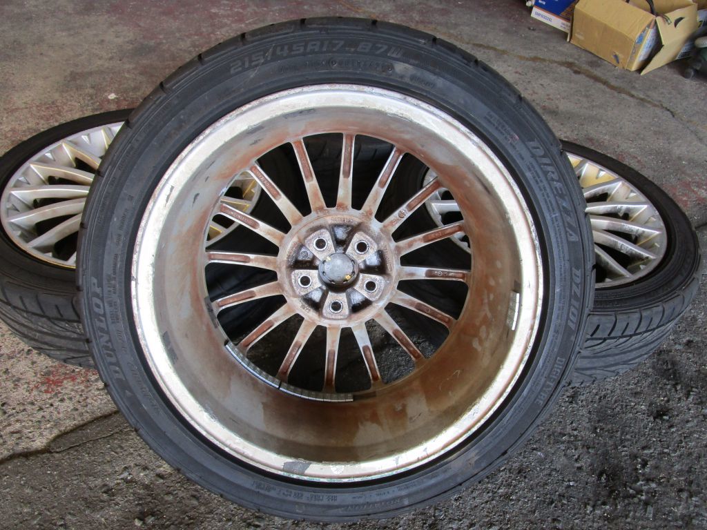 アルファロメオ156 DANLOP DIREZZA DZ101 215/45R17 21年 ホイール 17x7J PCD98 4本セット_画像8