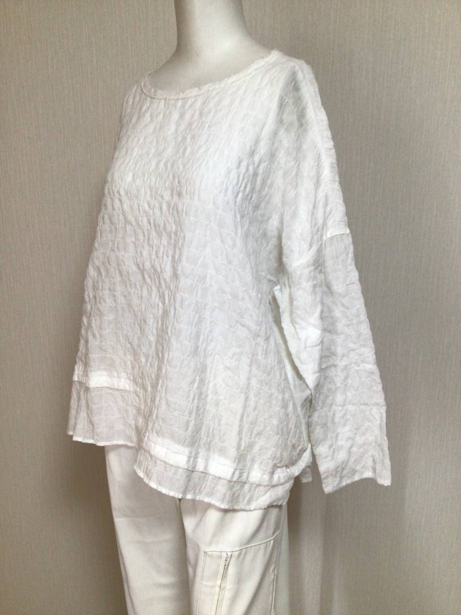 9661|senso Uni ko|. manner design characteristic. exist pattern thing tunic | white group |38|04125070| made in Japan 