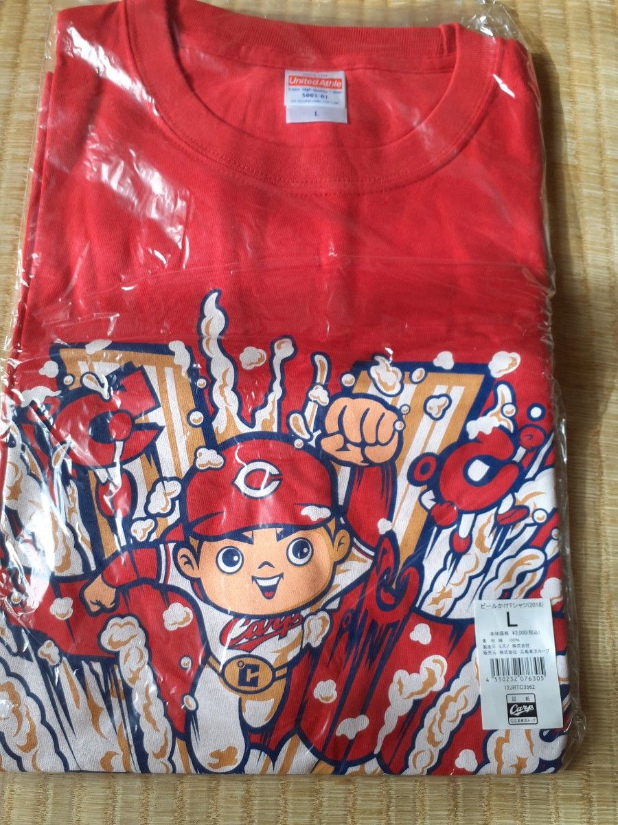 2018年広島カープ優勝記念ビールかけTシャツ サイズL 未使用未開封