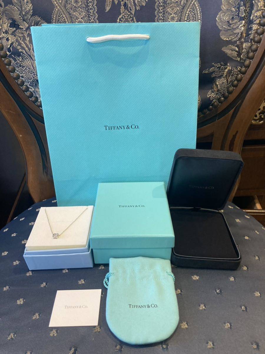  новый товар стандартный товар Tiffany tiffany&co колье комплект с оправой бриллиант PT 950 платина коробка мешочек бумажный пакет лента подарок 