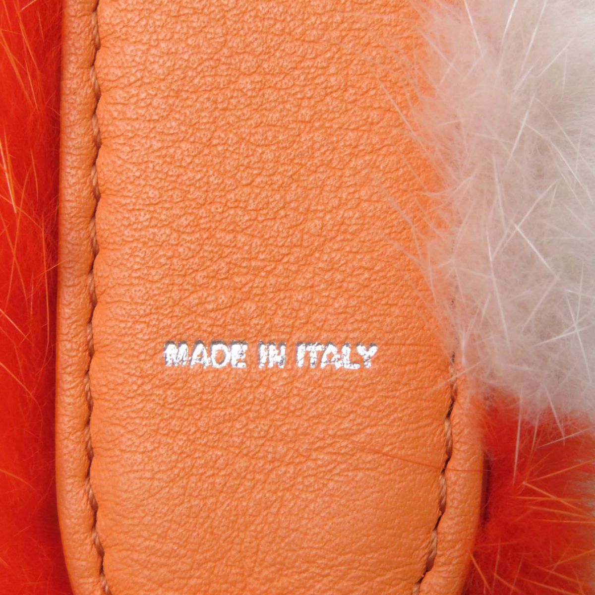  превосходный товар *FENDI Fendi мех Mini ремешок You сумка ремешок | Short плечо ремешок orange × розовый Италия производства 