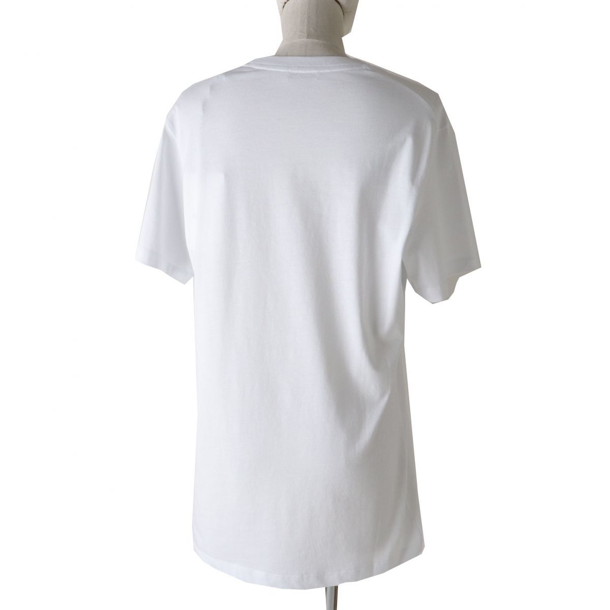 未使用品◎正規品 2020年 モンクレール レディース 胸ロゴ コットン100％ Tシャツ／半袖カットソー ホワイト 白 サイズM タグ付き_画像3