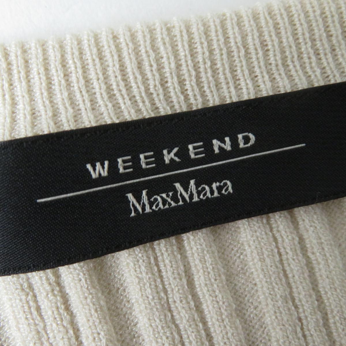 未使用品◎正規品 イタリア製 Weekend Max Mara ウィークエンド マックスマーラ APICE レディース 長袖 リブニット カットソー ベージュ S_画像5