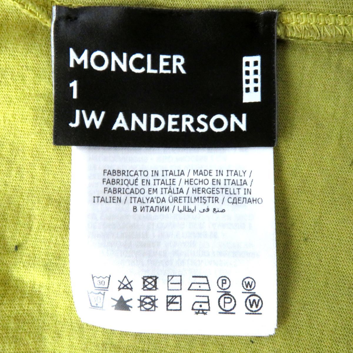 美品◎正規品 20年 1 MONCLER JW ANDERSON モンクレール ジーニアス アンダーソン ABITO マキシ丈 長袖ワンピース 黄×カーキ グラデ M_画像8