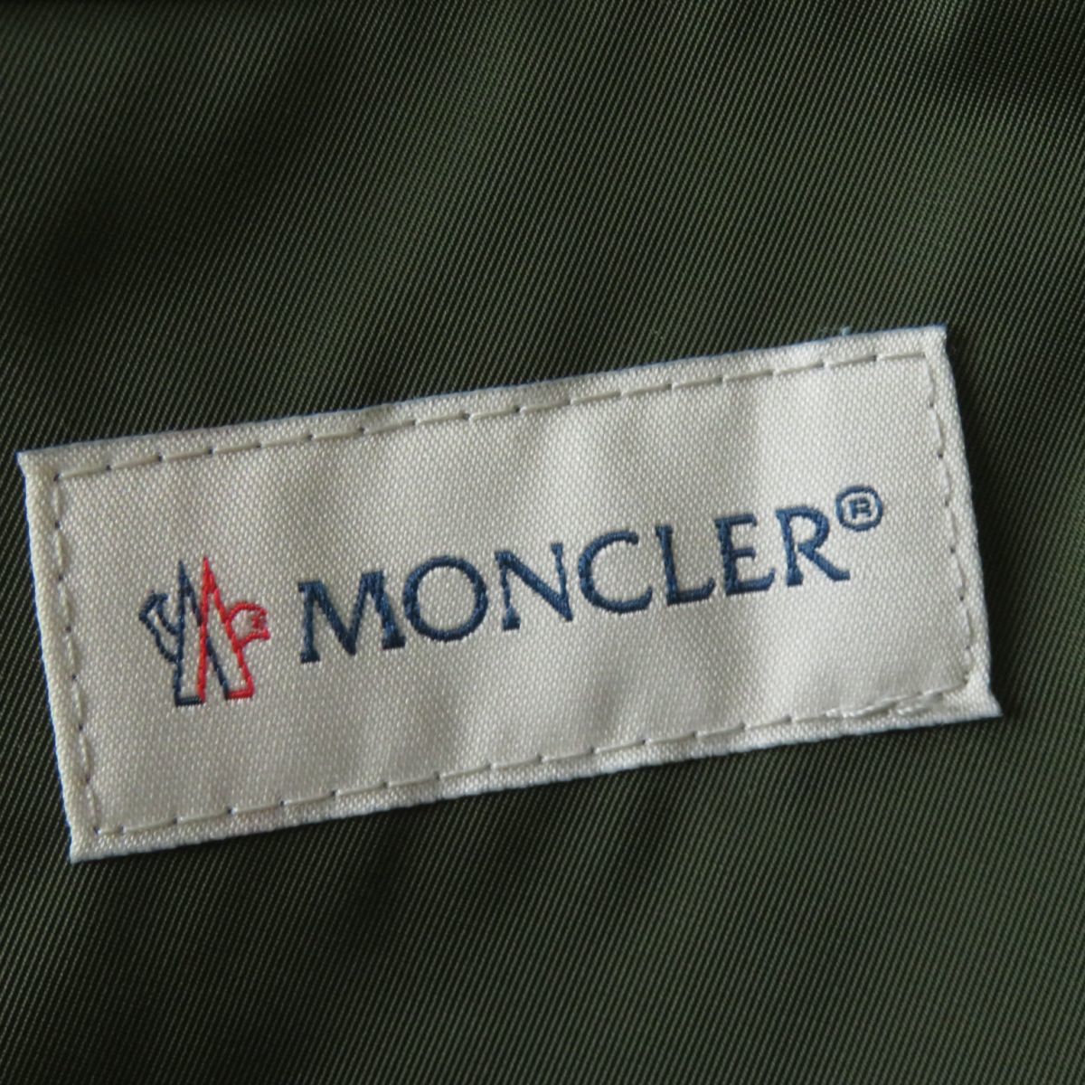 未使用品◎正規品 22SS MONCLER モンクレール ABITO アビト ジップアップ 半袖 ワンピース ポケット付き カーキ 46 ハンガー・タグ付_画像7