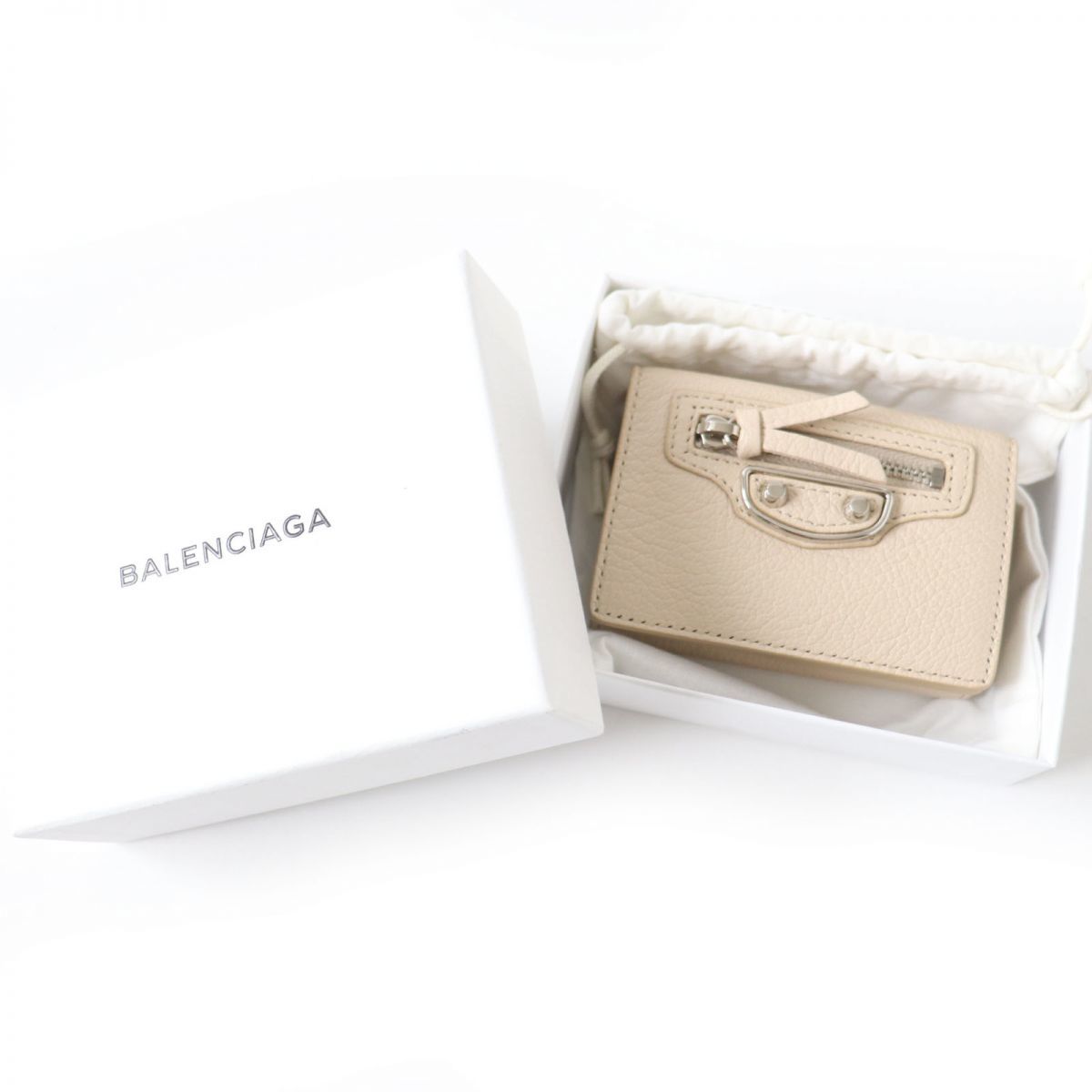 極美品☆BALENCIAGA バレンシアガ 470059 クラシックミニ 3つ折り