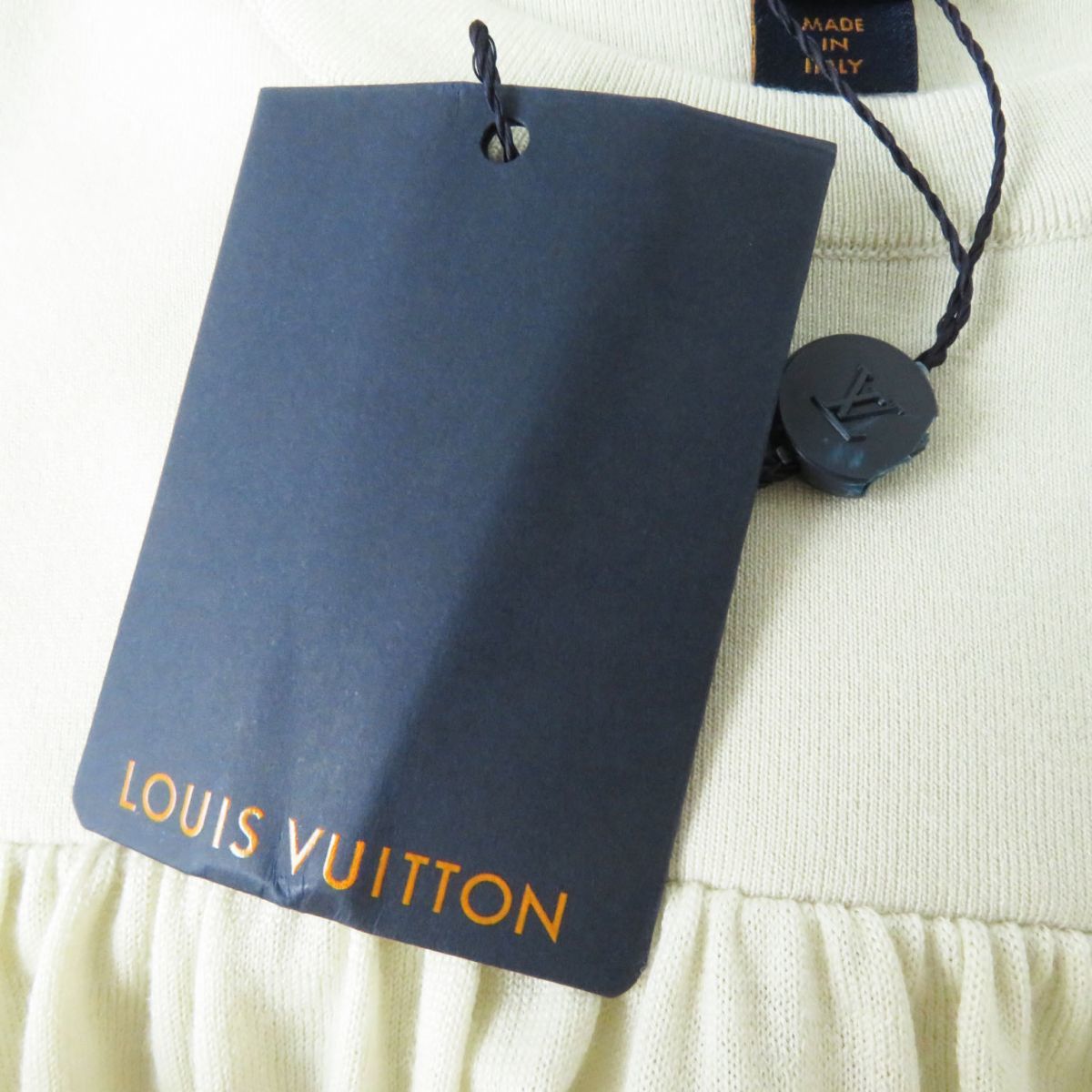 未使用品◎正規 伊製 LOUIS VUITTON ルイヴィトン 19AW ウール×カシミヤ×シルク 袖フローラルプリント 長袖 ニットプルオーバー S タグ付_画像8