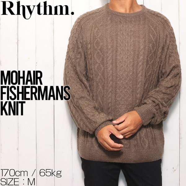 【送料無料】セーター ニット Rhythm リズム MOHAIR FISHERMANS KNIT 0723M-KN01　Sサイズ