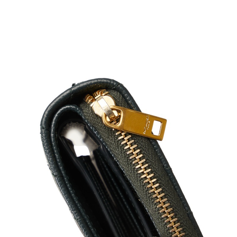 サンローラン YSLロゴ Vステッチ キルティング ゴールド金具 二 サンローラン YSLロゴ Vステッチ キルティング ゴールド金具 二