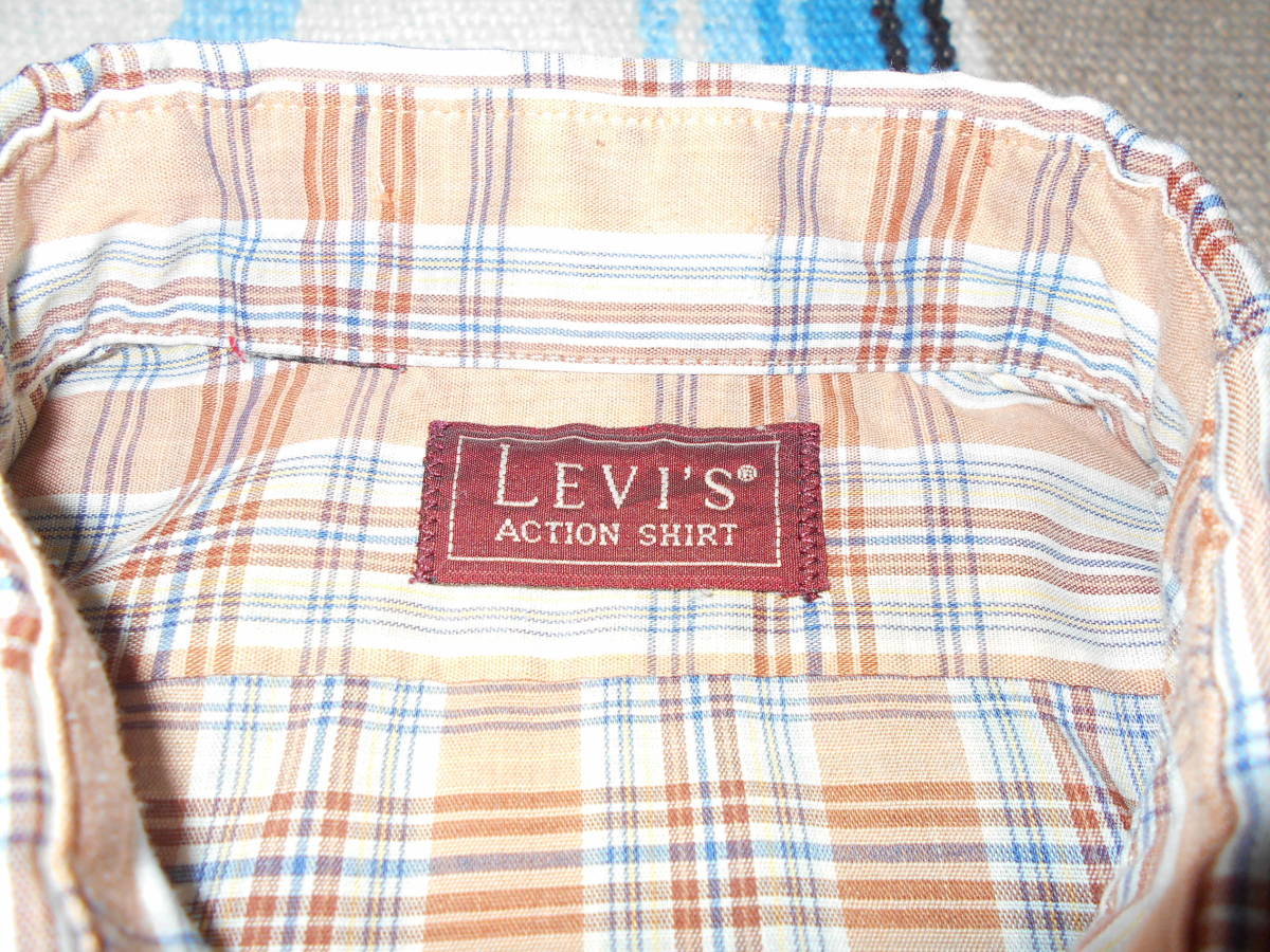 １９７０年代製 Levi's ACTION SHIRTS リーバイス ドレスシャツ ビンテージ NADE IN USA SanFrancisco  VINTAGE COWBOY WESTERN カウボーイ