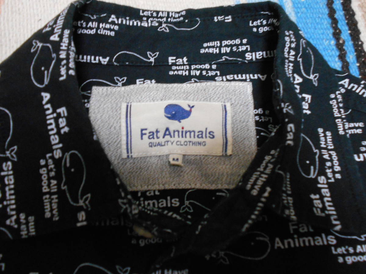 FAT ANIMALS 鯨柄シャツ くじら シロナガスクジラ ザトウクジラ イワシクジラ マッコウクジラ イルカ RIGHT SPERM HUMPBACK WHALE捕鯨_画像4