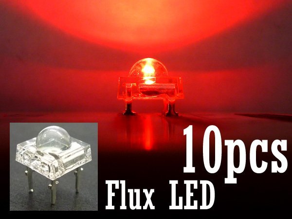 FluxLED 10個セット 赤 チップ L01 自作LED/22ш_画像1