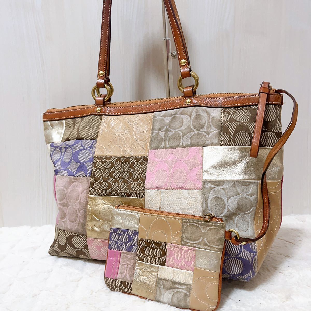 COACH コーチ シグネチャー バッグ ハンドバッグ トートバッグ 肩掛け