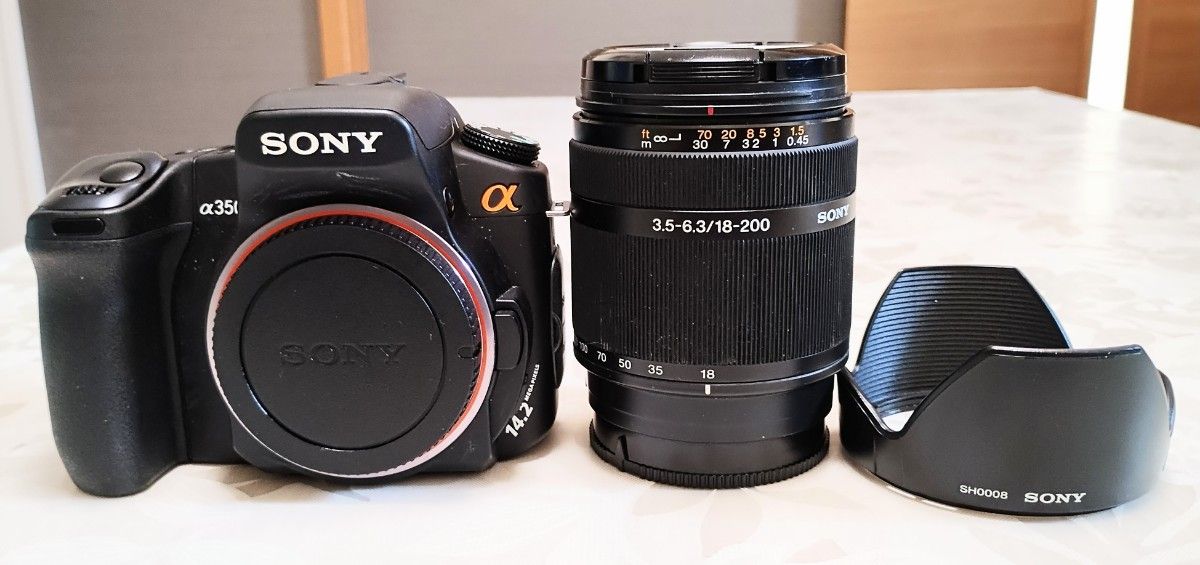 ソニー SONY α350 DT 18-200mm 高倍率 レンズセット デジタル一眼レフ カメラ 中古