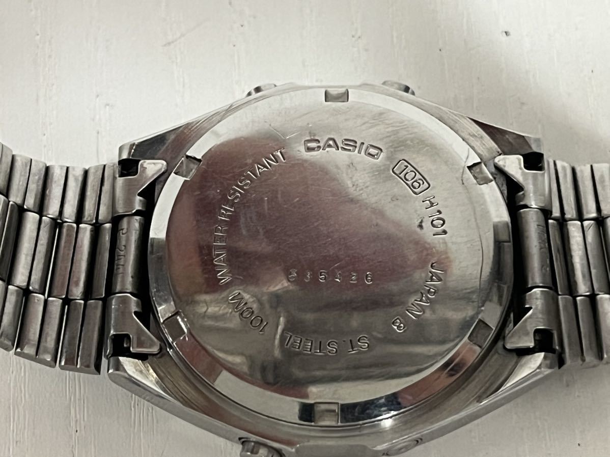 管915141 電池交換済み CASIO カシオ クオーツ 腕時計 H101 アラーム クロノグラフ ビンテージ _画像6