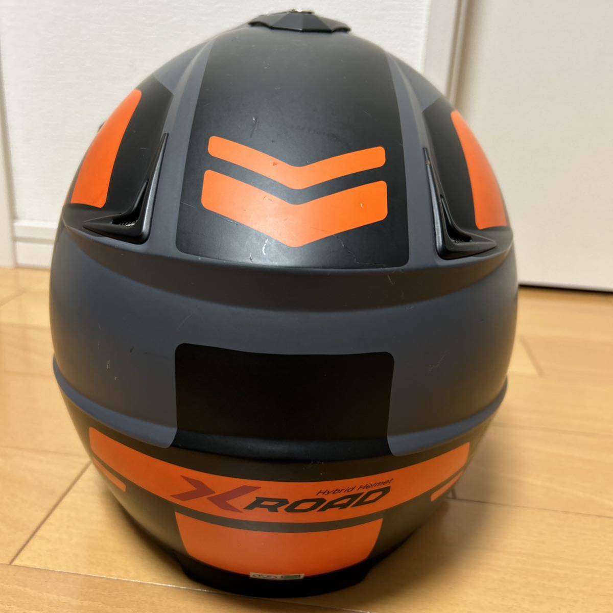 WINS X-ROAD FREE RIDE サイズL オレンジ×マッドブラック　オフロードヘルメット　レインボーミラーシールド　ミラーインナーバイザー付き_画像3