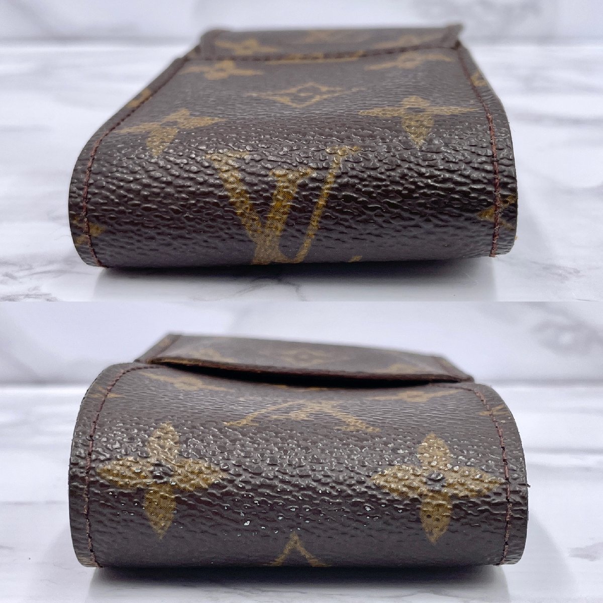 1円～ ルイヴィトン LOUIS VUITTON モノグラム エテュイ シガレット ケース ブラウン M63024 CT0999 喫煙グッズ タバコ入れ 小物入れ_画像3