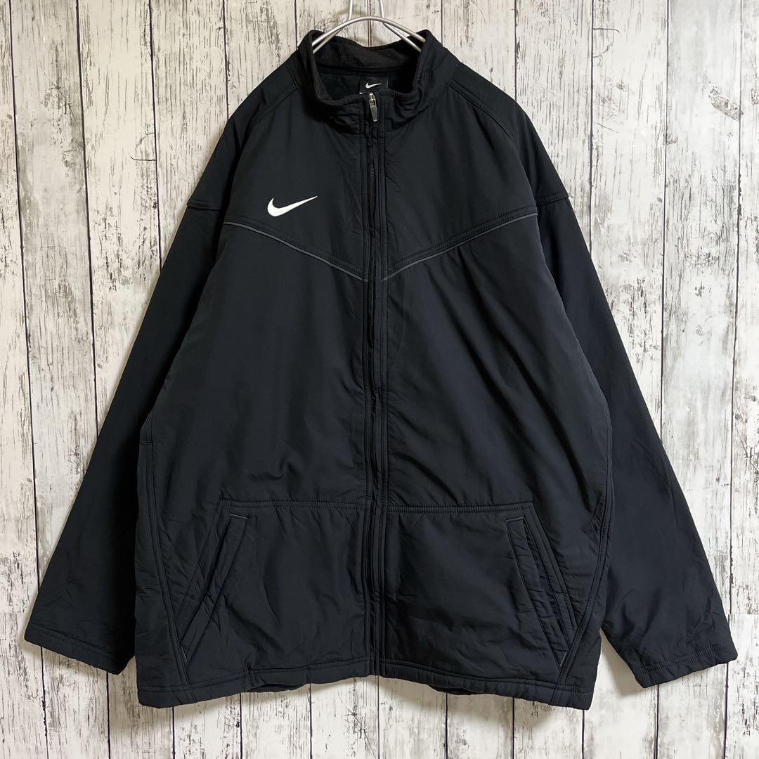 NIKE ナイキ ナイロンジャケット 裏地フリース ブルゾン XL 黒
