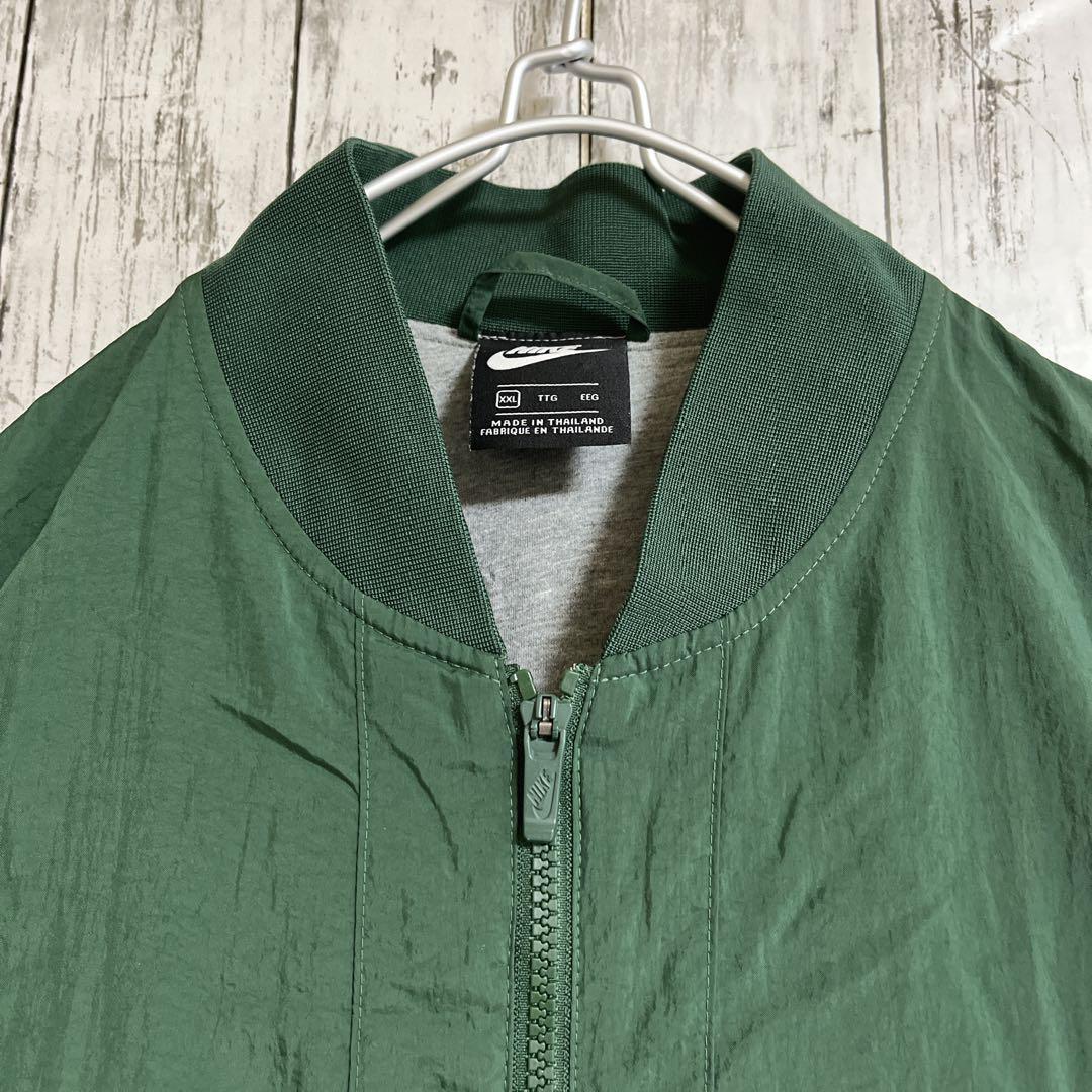 NIKE ナイキ ナイロンジャケット 2XL 緑 グリーン ワンポイント NIKE ナイキ ナイロンジャケット 2XL 緑 グリーン ワンポイント
