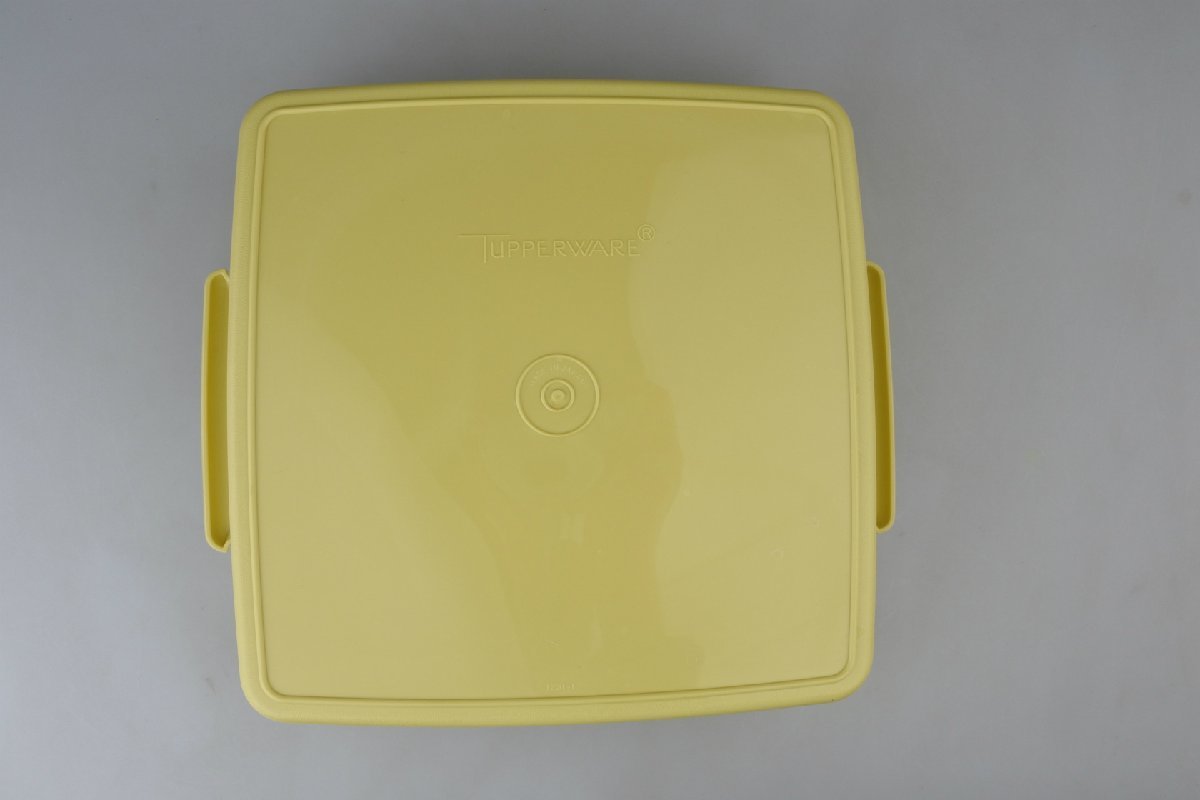 【ビンテージ】日本製Tupperware（タッパーウェア） デュエット イエロー ２段ランチボックス（すのこ付き） 密閉容器_画像5