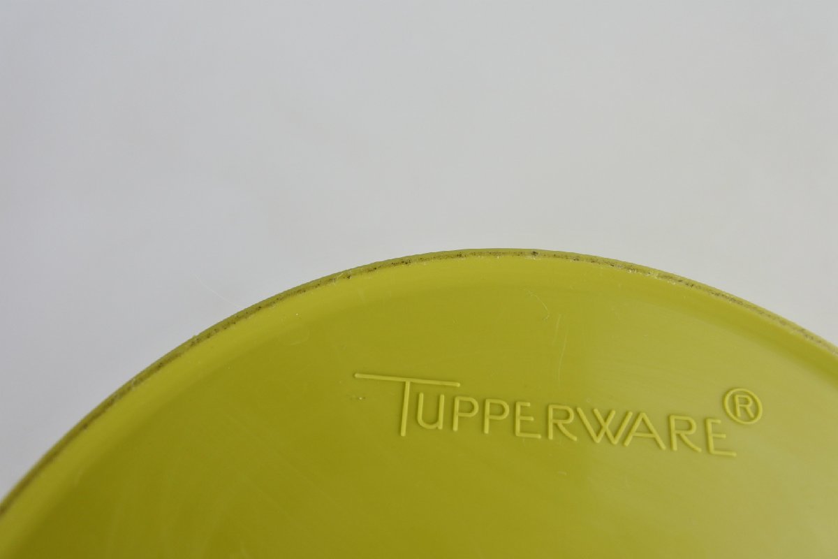 【ビンテージ】日本製Tupperware（タッパーウェア） マキシデコレーターM アボカドグリーン キャニスター 密閉容器_画像6
