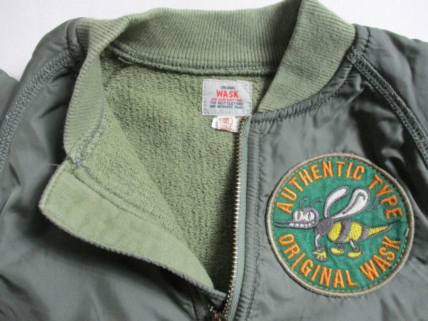 BF388[WASK* Wask ] Logo нашивка Zip выше футболка жакет мужчина .. зеленый 90