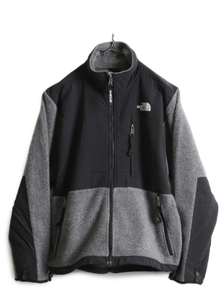 ノースフェイス デナリ ジャケット レディース S / 古着 The North Face アウトドア フリース ナイロン ブルゾン ジャンパー 2トーン 黒 灰_画像1