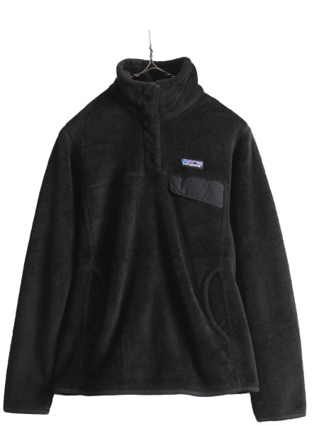 17年製 パタゴニア リツール スナップT プルオーバー ジャケット レディース M / 古着 Patagonia アウトドア パイル フリース ブルゾン 黒_画像1