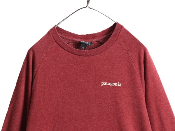 19年製 パタゴニア プリント ライトウェイト スウェット メンズ S 古着 Patagonia ライン ロゴ リッジ トレーナー ロンT 薄手 クルーネック_画像2