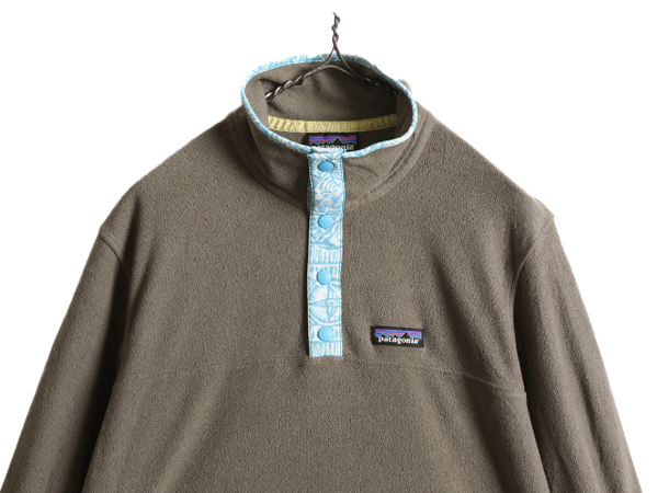 19年製 パタゴニア マイクロD スナップT メンズ M / 古着 PATAGONIA アウトドア プルオーバー フリース ジャケット ブルゾン 薄手 柄入り_画像2