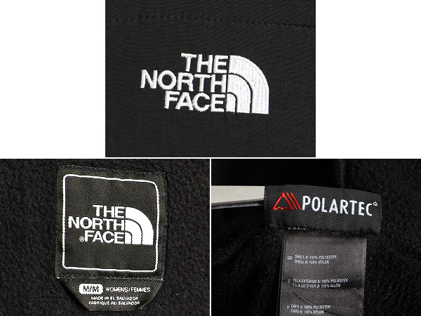 ノースフェイス デナリ ジャケット レディース M / The North Face DENALI アウトドア フリース ナイロン ジャンパー ブラック ブルゾン 黒_画像4