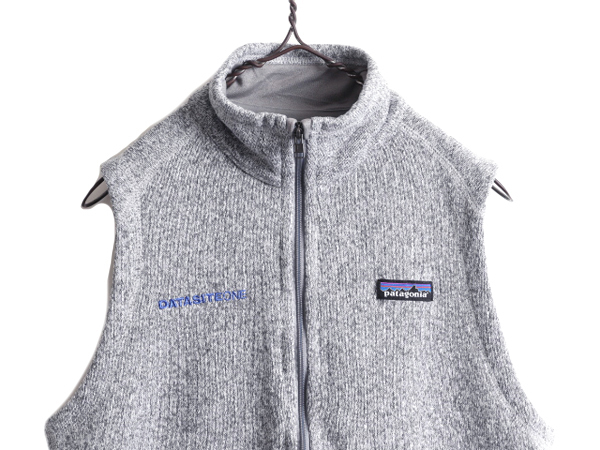 19年製 パタゴニア ベターセーター ベスト レディース M / 古着 Patagonia フリース ニット セーター 重ね着 フルジップ アウトドア 杢 灰_画像2