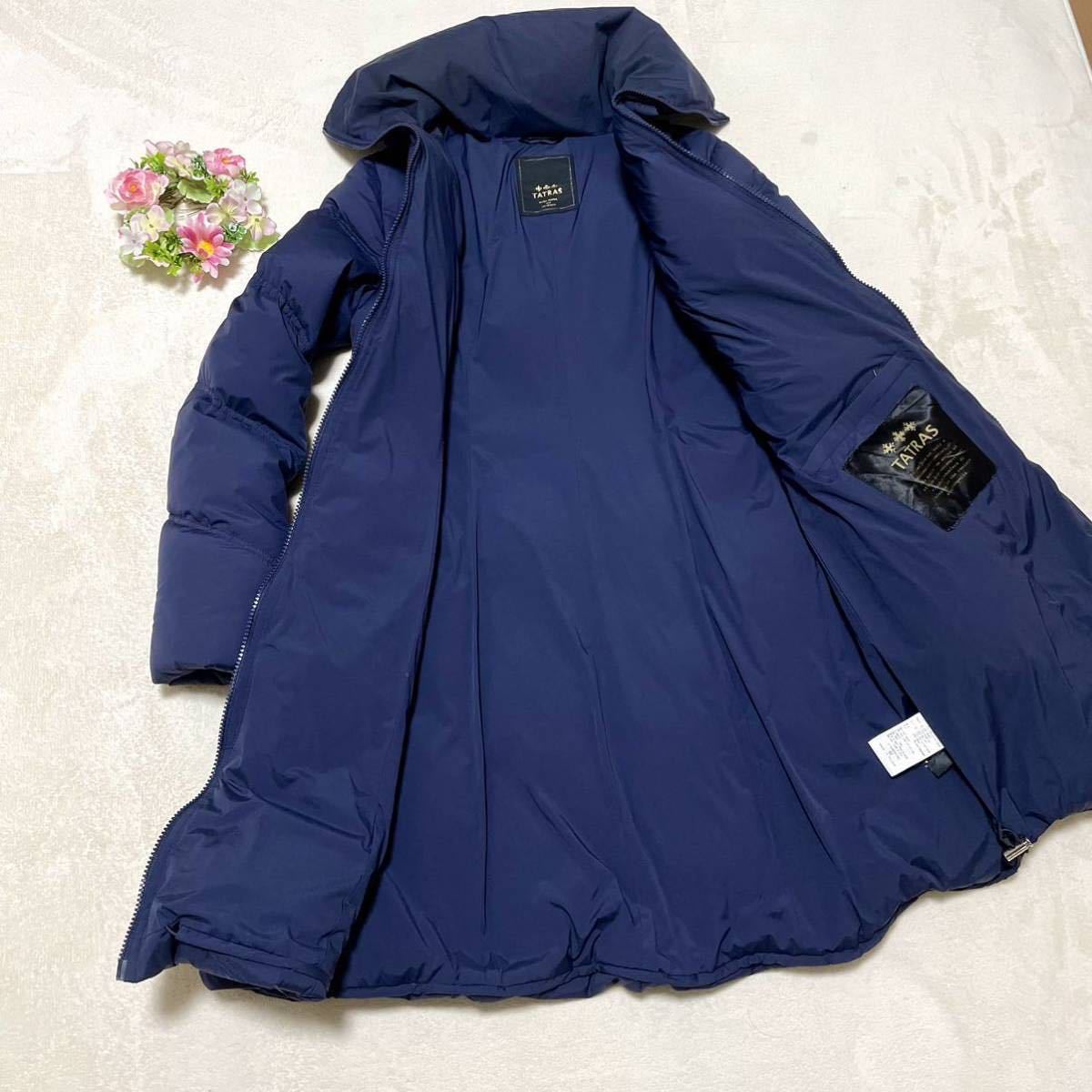 TATRAS タトラス ダウンコート ロング丈 Aライン ネイビー M TATRAS タトラス ダウンコート ロング丈 Aライン ネイビー M